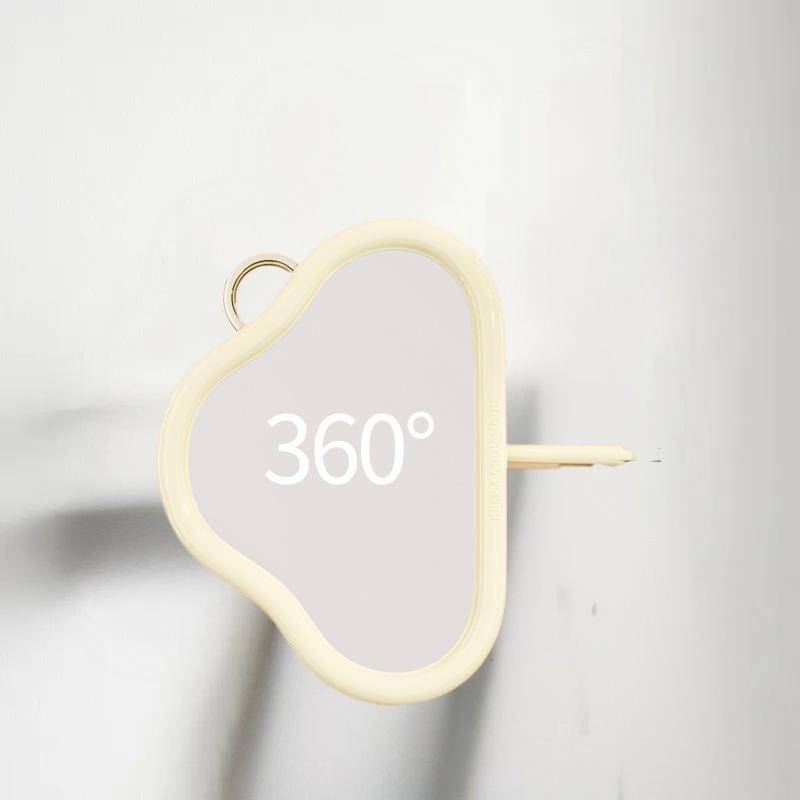 Wall-Mounted Foldable Mirror with Extending Arm – Self-Adhesive, No-Drill Installation for Bathroom and Makeup Use