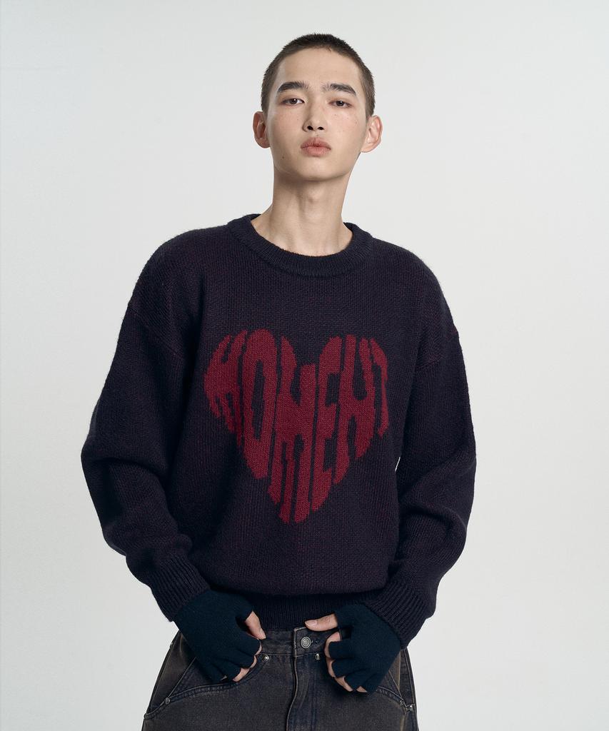 MOO Moment Heart Knit - Black