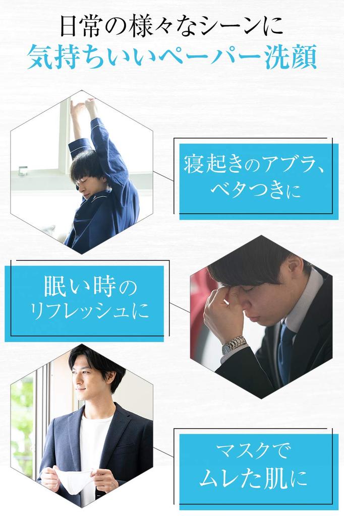 GATSBY Facial Paper Moist Type Face Wash Sheet Citrus Soap Scent Set 42 Sheets Men's (x 3)