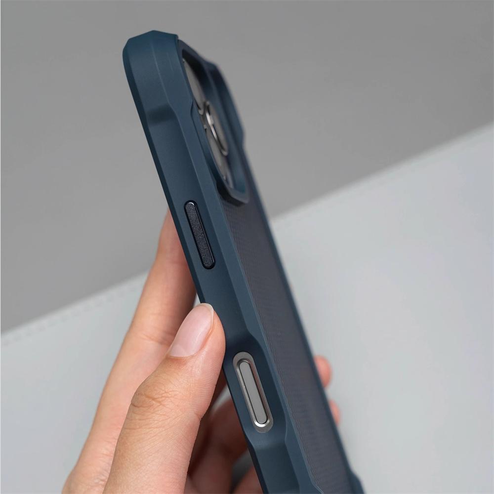 Luxury Carbon Fiber Texture Back Panel Shockproof Armor Case For iPhone 16 Pro Max For Magsafe Magnetic Wireless Charging Cover