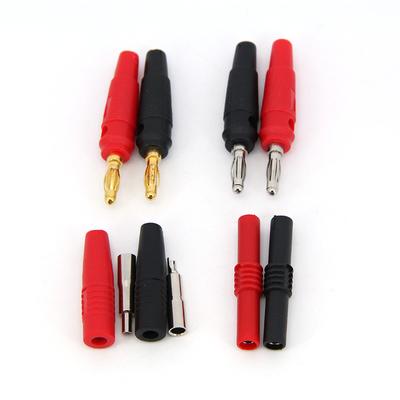 Red Black 4mm Banana Male Female To Female Plug Copper Connector Socket Audio Speaker Adapter Extension Insulated Plug Coupler