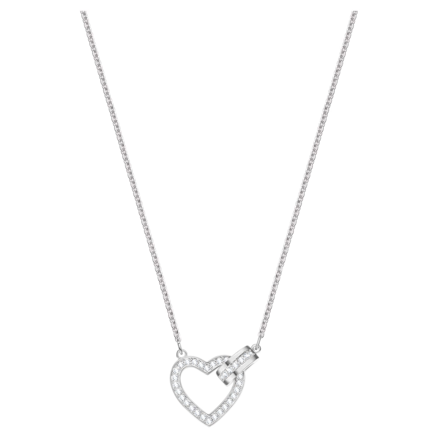 Swarovski Lovely Necklace Rhodium Plated White