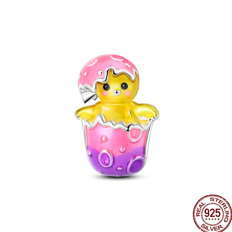 Miedziany Cyrkon Letnie Lody Ocean Wielka Seria Błyszczący Inkrustowany Cyrkon Wisiorek Pasuje do Bransoletki 3mm