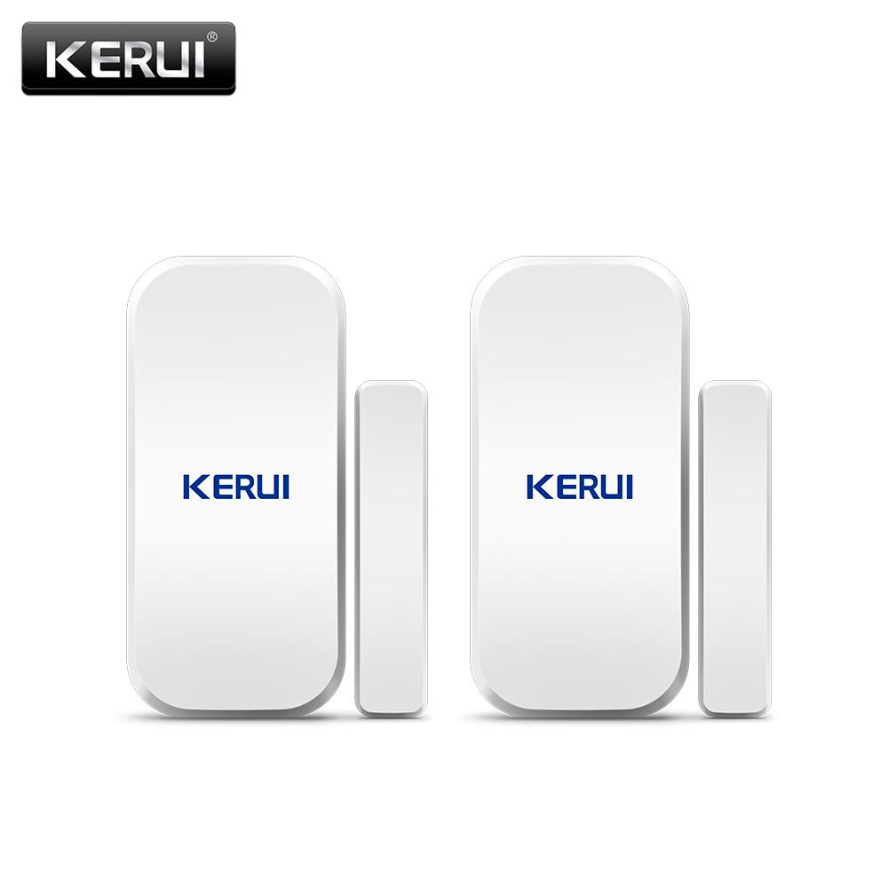 KERUI D025 433MHz Wireless Window Door Magnet Sensor Detector For W181 W184 W204 Home Security Alarm System Burglar An-theft 2pcs door sensor