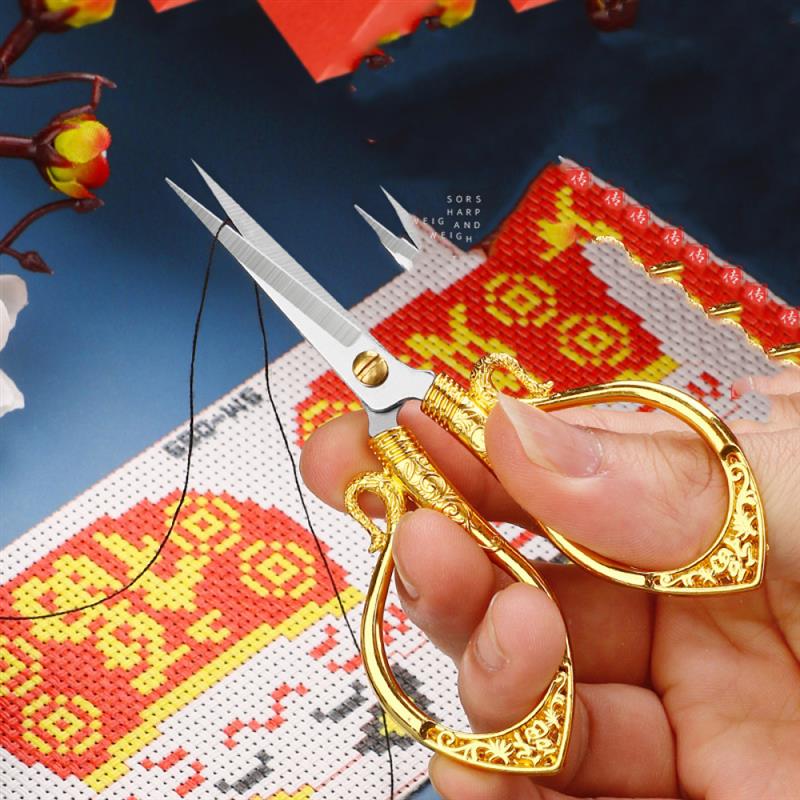 Ciseaux Vintage rétro point de croix pour bricolage, outils de coupe de fil à coudre, ciseaux en tissu, couture