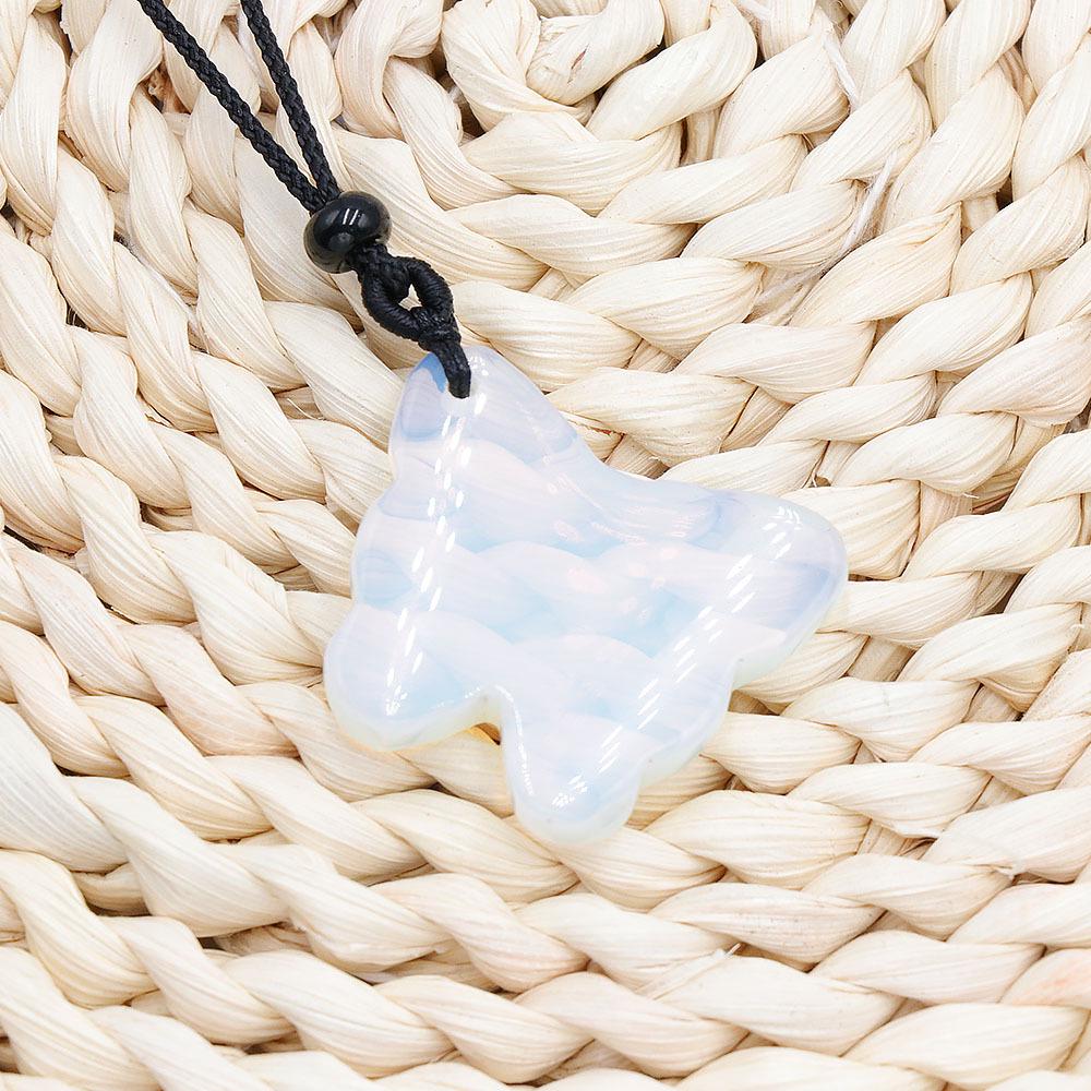 Amethyst, Rose Quartz, and Green Aventurine Butterfly Carved Pendant Accessories