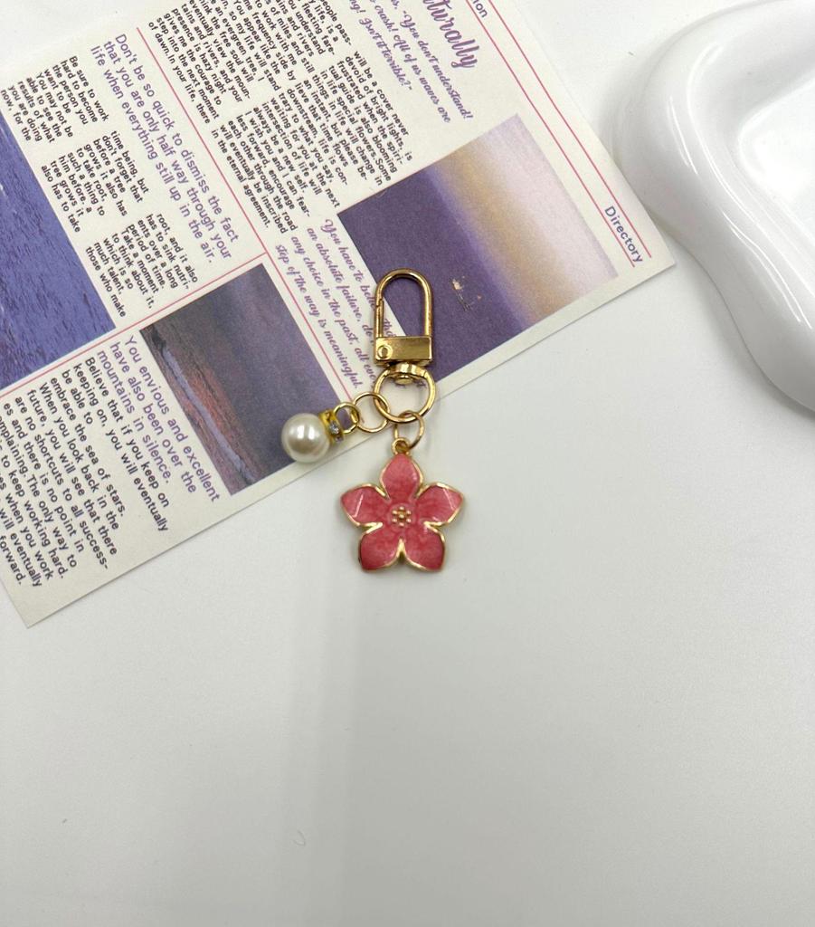 Korean Style Pear Blossom Keychain Pendant – Sweet Girl Accessory