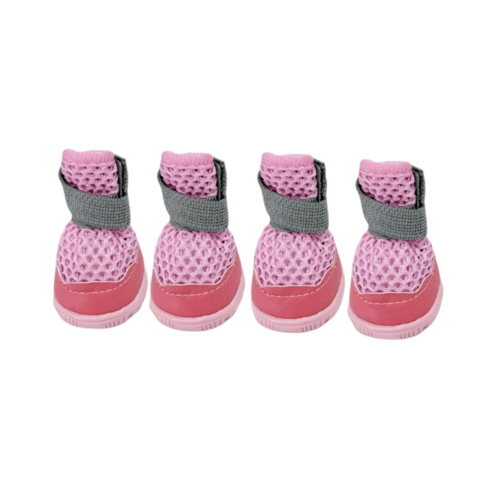 4pcs/set Breathable Anti-Slip Dog Boots Wear-Resistant Dog Paw Protectors  Night-time Walking