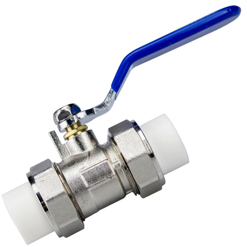 Haistik HK-5004 Thickened PPR Brass Double Union Manual Ball Valve