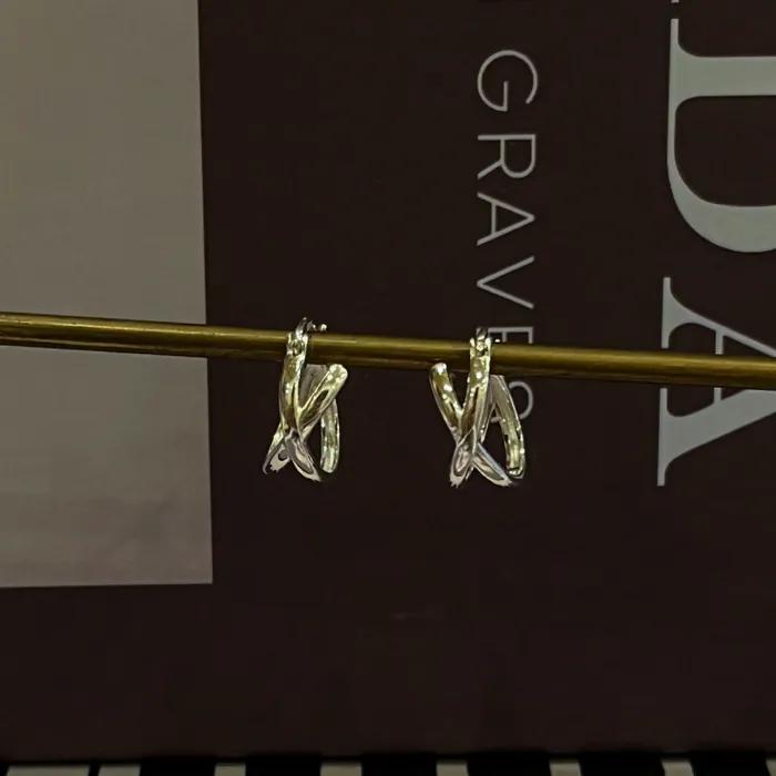 [92.5 silver]x hook onetouch earrings