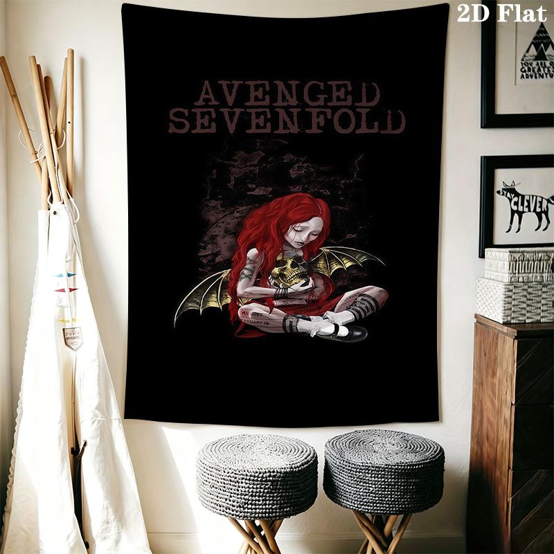 Sevenfold Heavy Metal Logo Tapestry Wallmounted Background Cloth Home Decor Background Wall Hanging Cloth Background Cloth