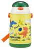 Skater Silicone Straw Water Dinosaur Bottle, 400ml, Push-Open, Design, 26, SSH4C-A