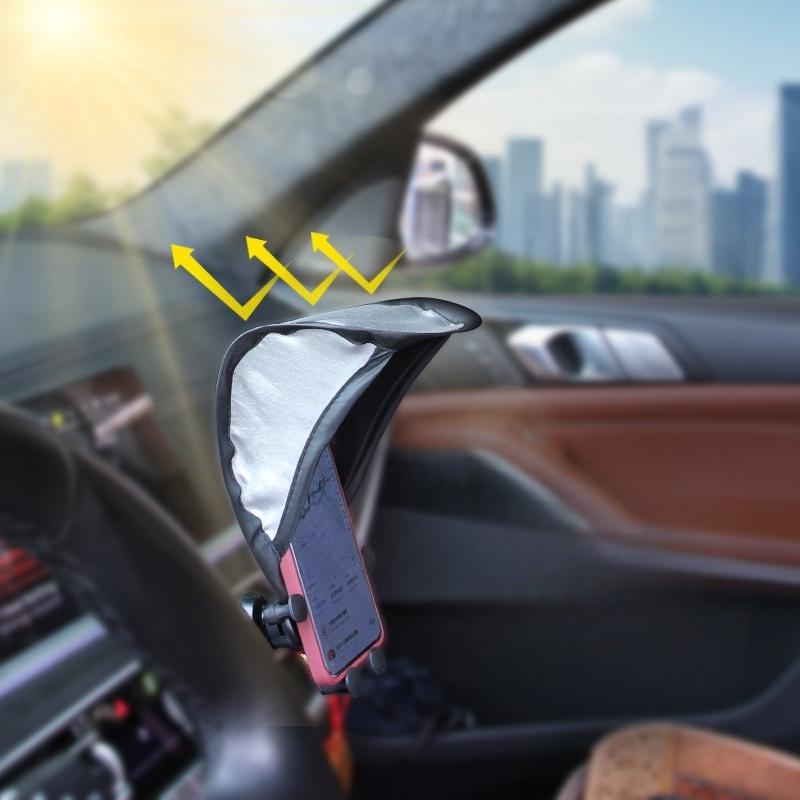1pc, Phone Sun Shade, Blocking Phone Stand Mobile Phone Holder Sun Shield for Motorcycle Bike and Car, Christmas/Halloween Gift.