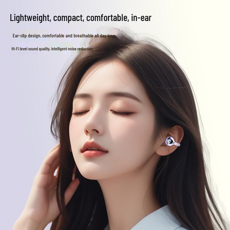 2025 Air Conduction Bluetooth Earphones: Clip-On, Long Battery, High-Fidelity Sound, Noise Reduction for Sports.