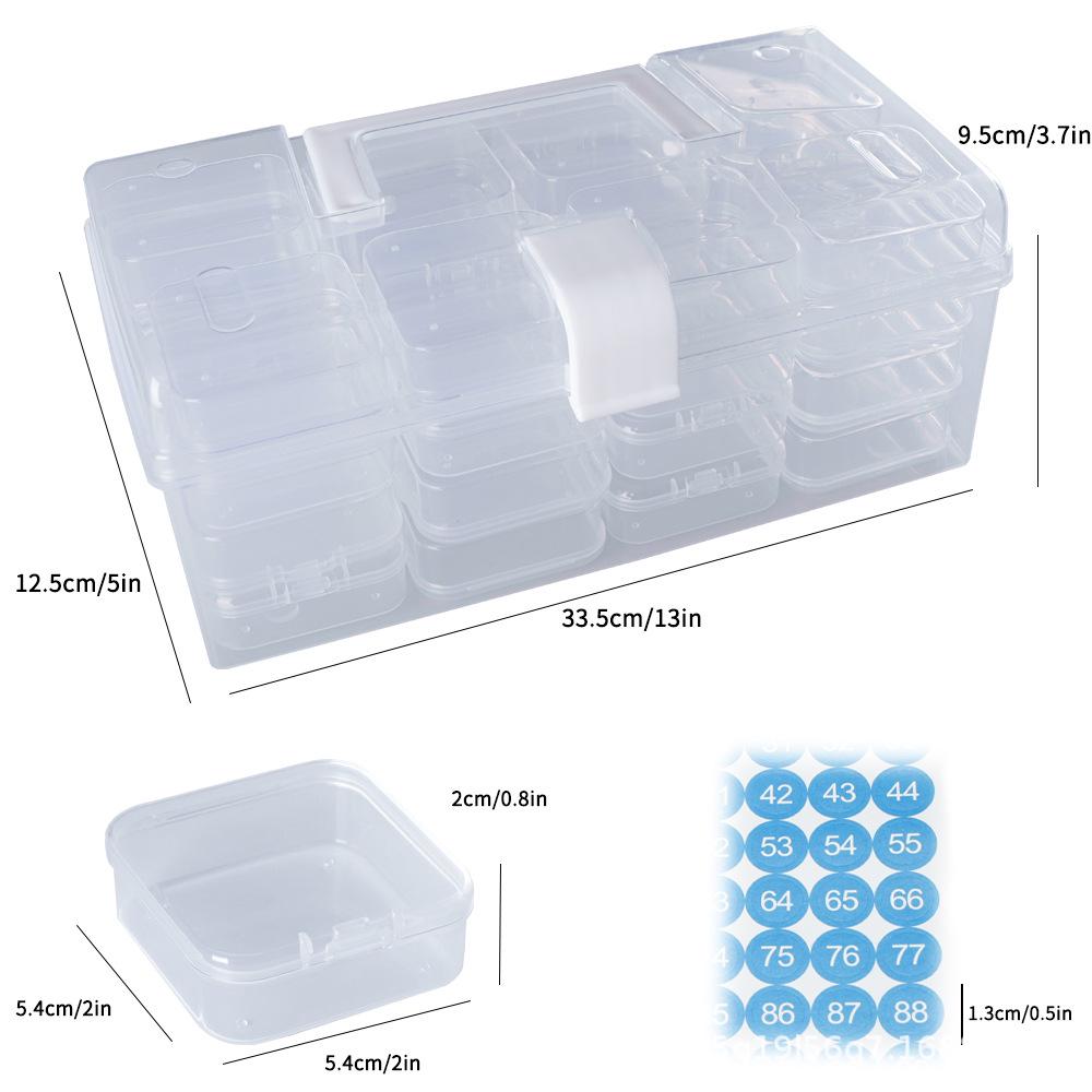 Kostenloser Versand: Nano-Perlen Zubehör Aufbewahrungsbox - Transparenter Organizer für Schmuck, Nagelkunst und Sonstiges