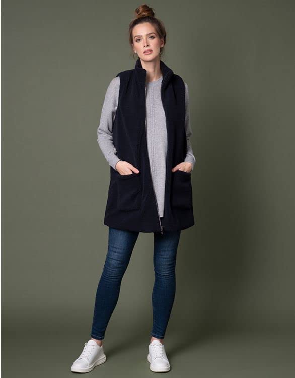 Baby Carrier Compatible Maternity Navy L [Serafin] Coat, Coat, Women's SB-122 (UK12)