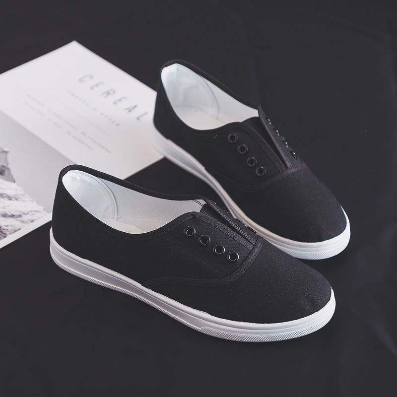 Canvas shoes spring lightweight soft-soled driving one-pedal cloth shoes