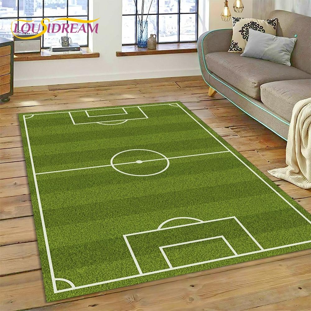 

Soccer Football Field Rug Carpet for Living Room Bedroom Home Decor,Floor Mat Non-slip Decoration for Sofa Kitchen Doormat Gifts 40x60cm( 15x23in )