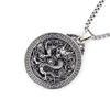 Necklace Hip-hop Dragon Embossed Medallion Pendant for Men and Women
