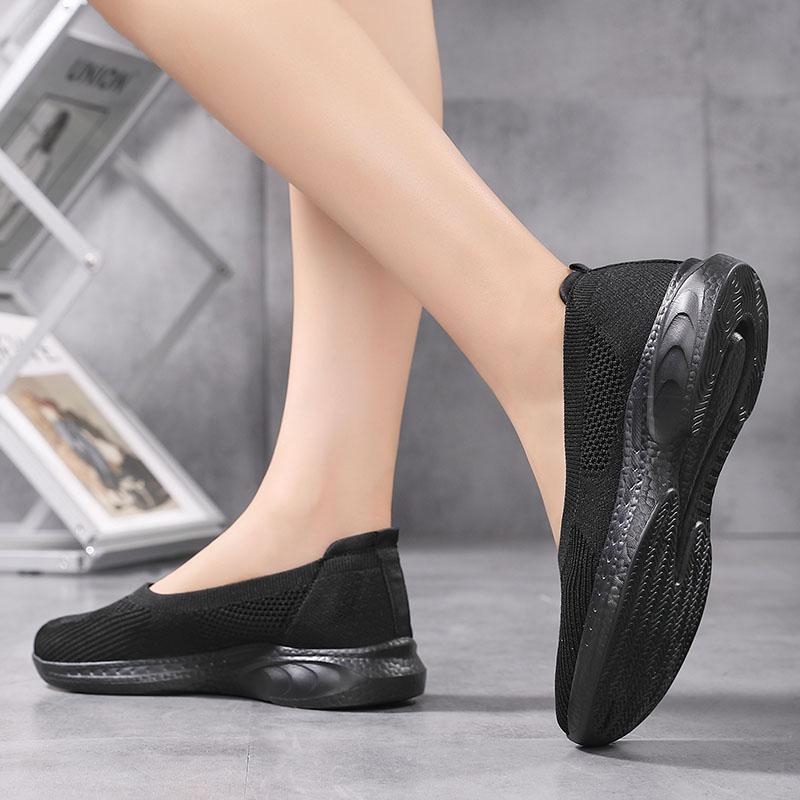 Women’s Sandals Slip on Sneakers Casual Summer Black Socks Shoes Blue Lightweight Beach Shoes Large Size