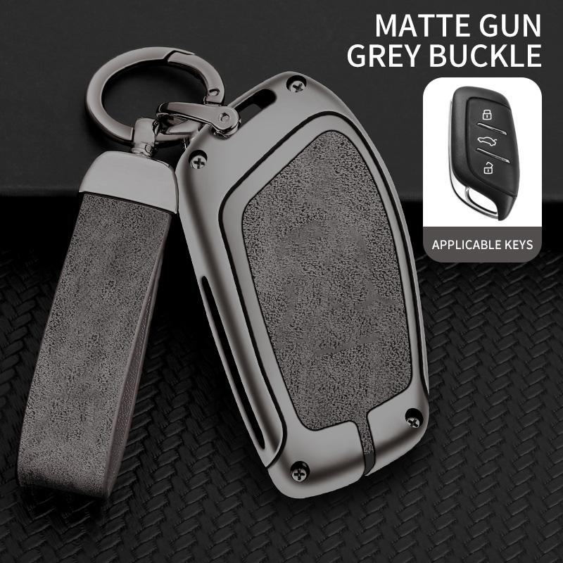 Zinc Alloy Leather Car Key Case Cover Fob Protector Shell For Mg Zs Ev Mg6 Ezs Hs Ehs For Roewe Rx5 I6 I5 Rx3 Rx8 Erx5