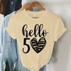 New Arrival Hello 50 Loose Funny Tshirt Hello Fifty Shirt 50th Birthday Shirt Birthday Party Tees Gift Casual Women Shirt Top