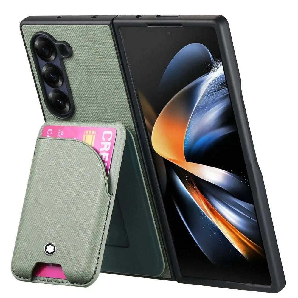 High-end Busine Sle 2 in 1 Detachable Magnetic Wallet with Card Holder Phone Case for Samsung Galaxy Z Fold 7 6 5 4 3 Back Cover