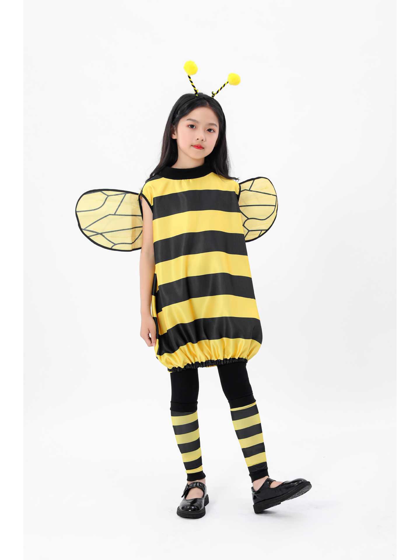 Костюм пчелы для Хэллоуина, Косплей, Детский и Взрослый 130cm жёлтый