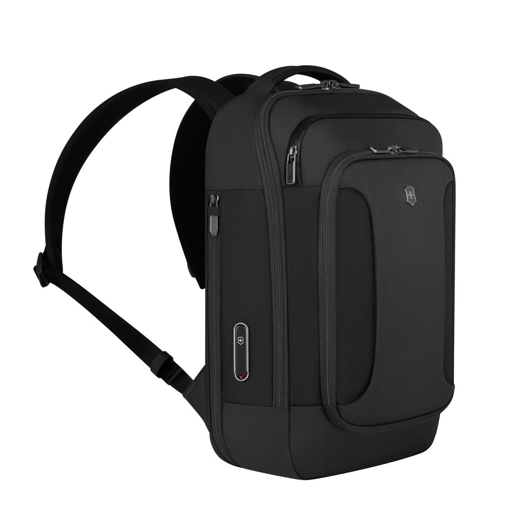 Victorinox Werks Traveler Compact Backpack with Expandable Laptop and Tablet Antibacterial Perfect for Business and Black 7.0 Storage, 14-inch 11-inch