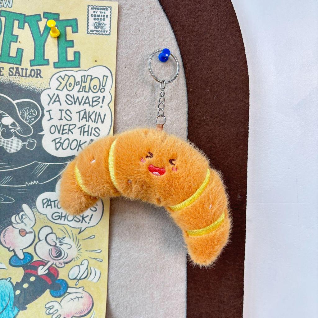 Roztomilý Kreslený Hamburger a Hranolky Plyšový Batoh Přívěsek na Klíče Panenka