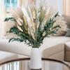 Handmade Dried Flower with Phragmites Communis and Rabbit Tail for Farmhouses Style Arrangement and Stable Gift