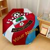 Stoke City FC Automatic 3‑Fold Umbrella 8‑Rib Windproof Folding Umbrella Sun Rain Protection For Outdoor Travel Daily Use