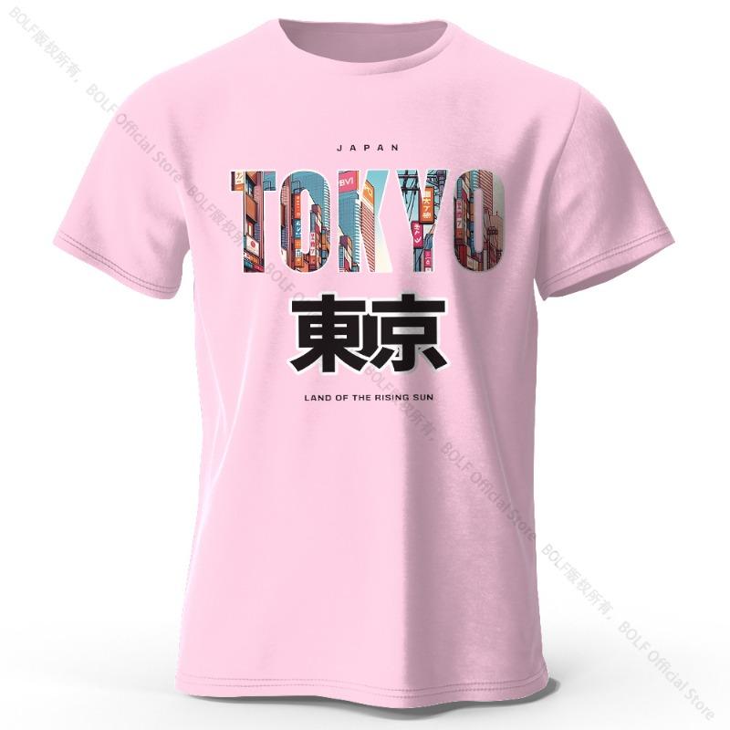 T-shirt alla moda stampata Tokyo 100% Cotone, Maglietta a maniche corte con scollo rotondo ultra morbida, Perfetta per Uomini e Donne