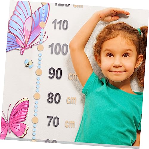 Butterfly Growth Chart Wall Decal, Self-Adhesive Waterproof Height Measurement Sticker for Kids Room, Nursery Wall Decor for Boys and Girls