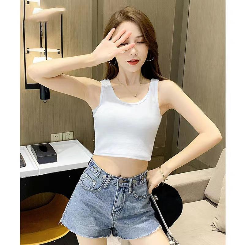 Summer New Vest Women's Suspender Versatile Short Sexy Exposed Navel Small Vest Women