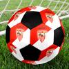 1 PZ Logo Sevilla FC Pallone da calcio taglia 5 Pallone da calcio indoor Praha Colorato Per tutte le età Cucito a macchina PVC Pronto per la competizione Resistente Rimbalzo elevato