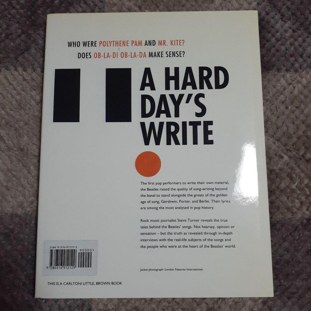 [USED] Unread A HARD DAY'S WRITE Beatles English Book