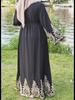 Dubai Abaya European & American Lace Stitch Fashion Cardigan Robe 1495