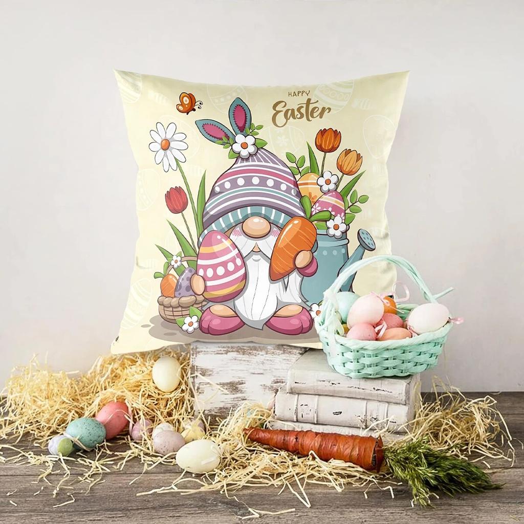 2024 Ostern dekorative Kissenbezug süße Hase Ei Kissenbezug glücklich Ostern Home Dekoration Urlaub Geschenk