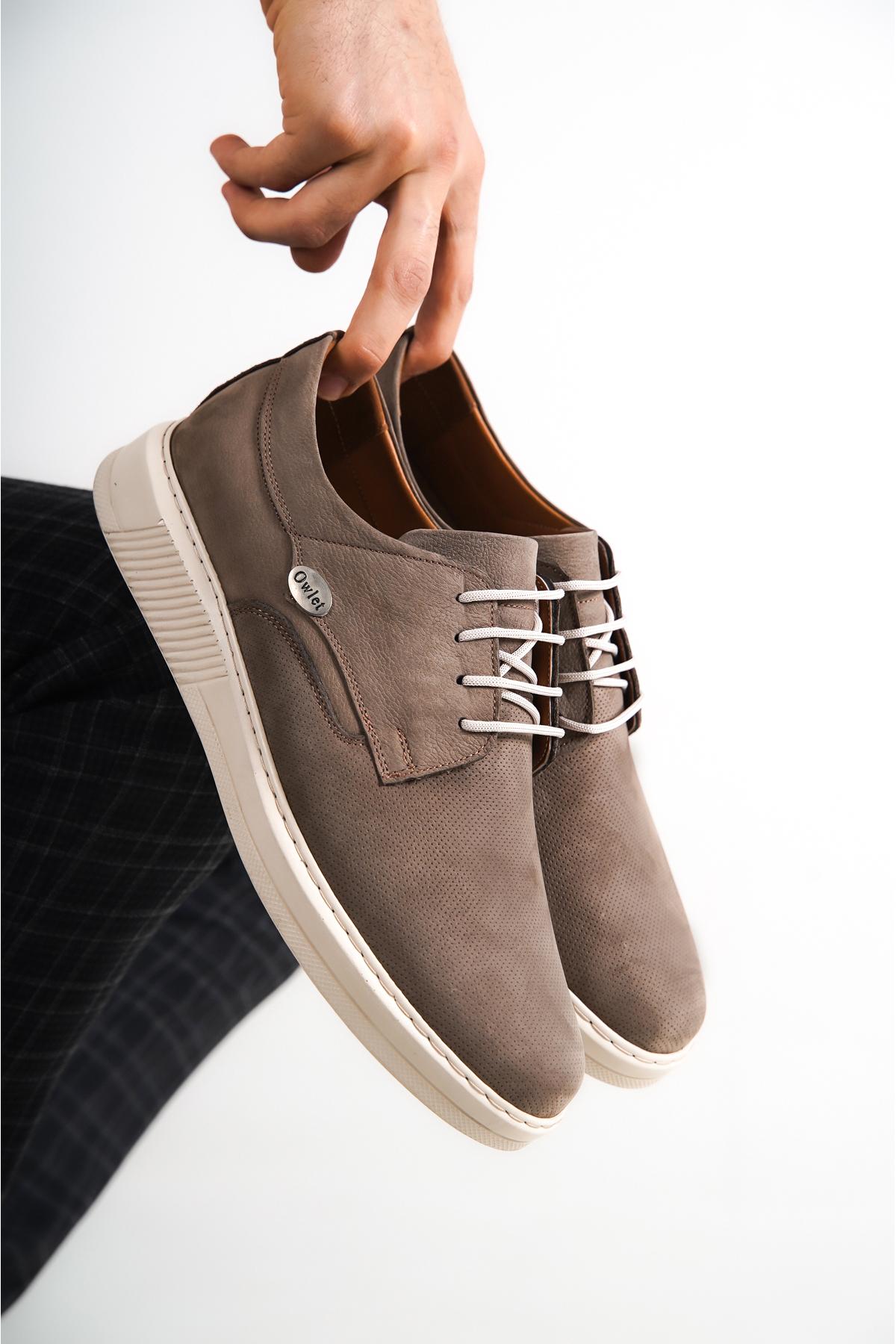 

Мужская кожаная повседневная обувь из натуральной норки и нубука