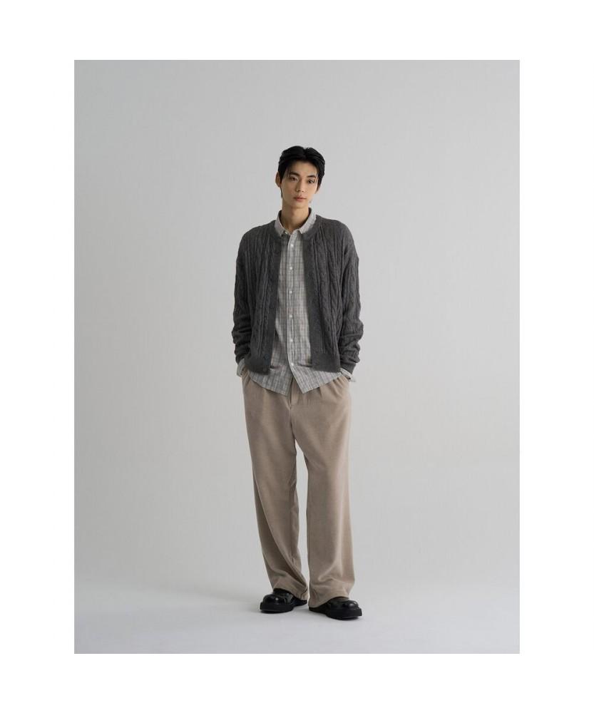 8SECONDS Lightweight Cable Round Cardigan Ash