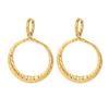 Hip-hop Trend Metal Golden Geometric Ring Earrings Simple Fashion Temperament Earrings Female Party Jewelry Birthday Gift