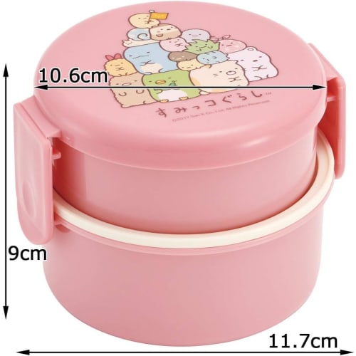 Skater Bento Box 2 Tiers Round Sumikko Gurashi Standard Pink Made in Japan 500ml ONWR1