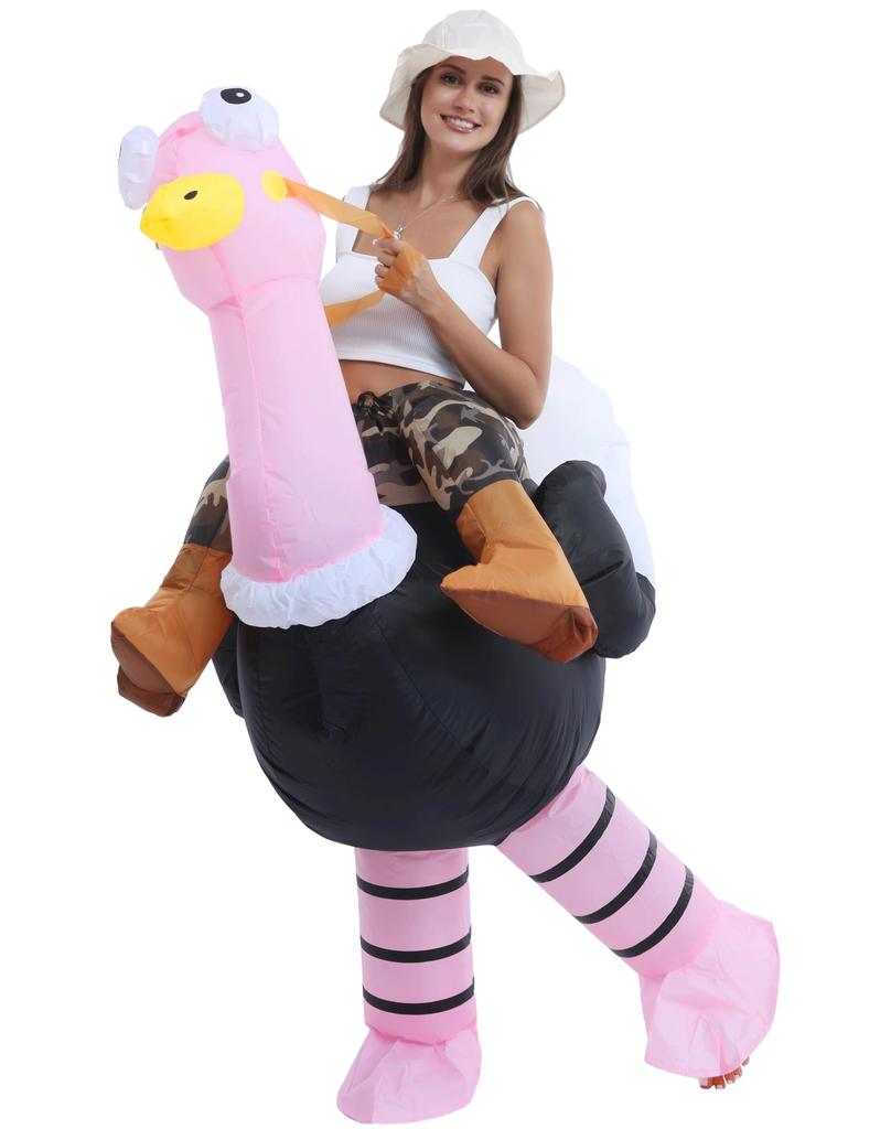 JOYBRO Adult Inflatable Ostrich Riding Ostrich Funny Ostrich Costume for Men and School One Size Fits Most Costume, Costume, Women, Role-Playing