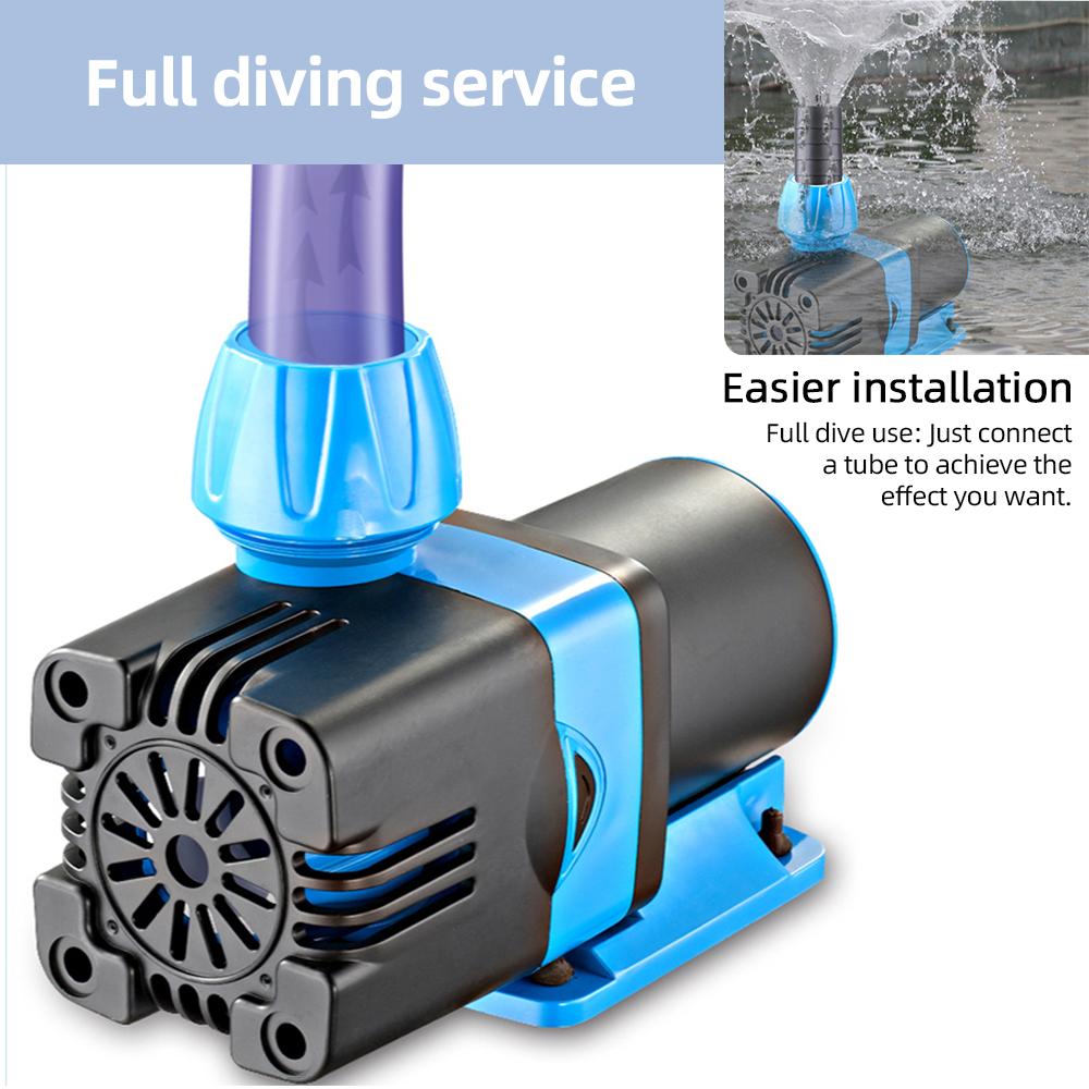 5000L/H Sommergibile   -   Frequenza   Sinusoidale   Tecnologia   Silenziosa   Pompa Adatta per Stagno Fontana  acqua e Acqua Salata