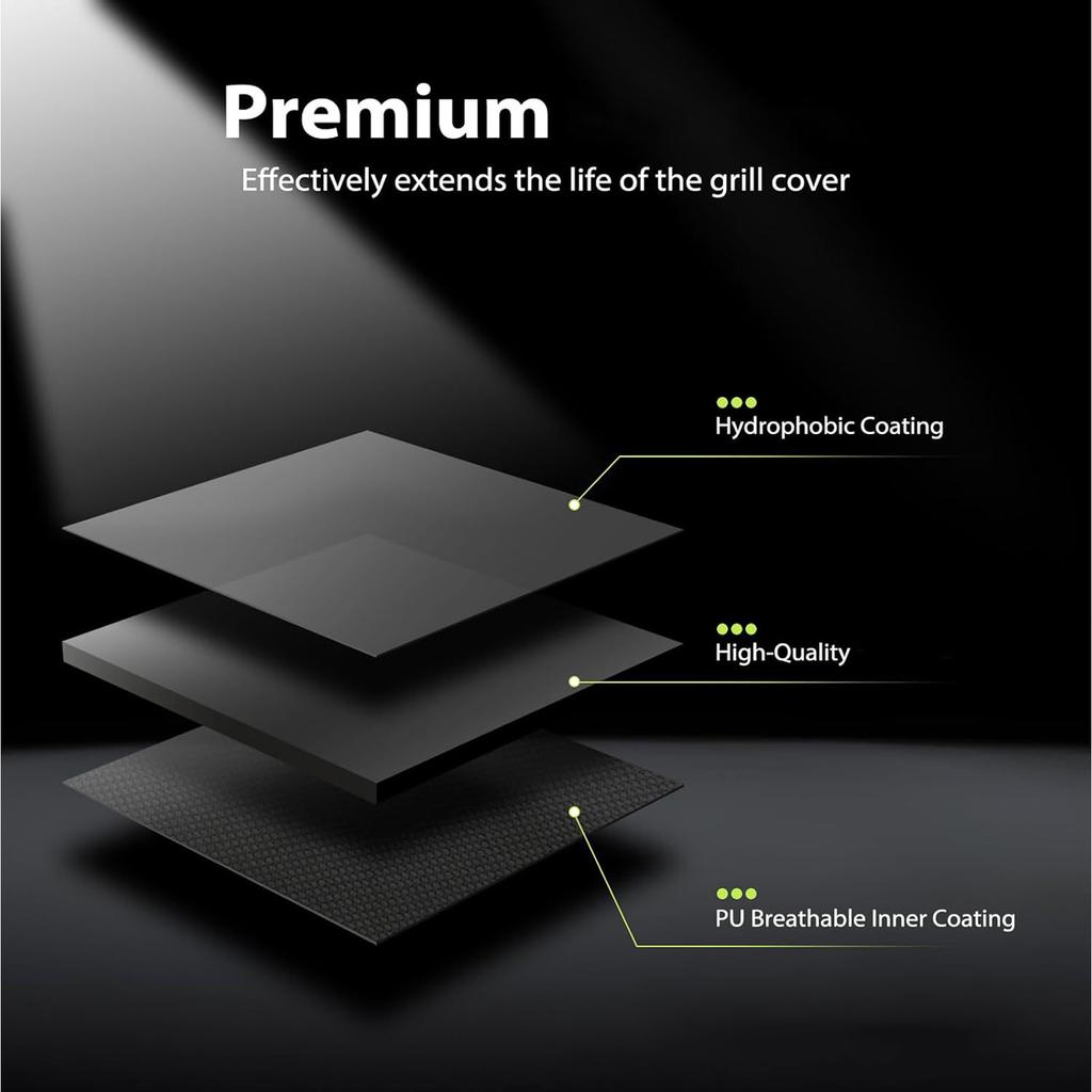 Universal Waterproof Grills Cover 4 Size 30" 57" Adjustable Straps Tear Resistant Oxford Fabric With Reflective Handle For Outdoor BBQ Protections