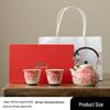 Haofeng Retro Gold-Painted Peony Ceramic Tea Set