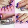 12 Tipps/Blatt DIY Vinyl Nagel Schablone 24 Stile Laser Silber Nail Art Aufkleber Stempel Vorlage Maniküre Muster Werkzeug