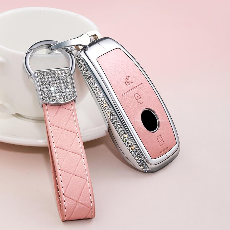 Alloy Car Key Case Cover Protect Shell Bag For Mercedes Benz A B C E S Class W204 W205 W212 W213 W176 GLC CLA GLB AMG W177 X167