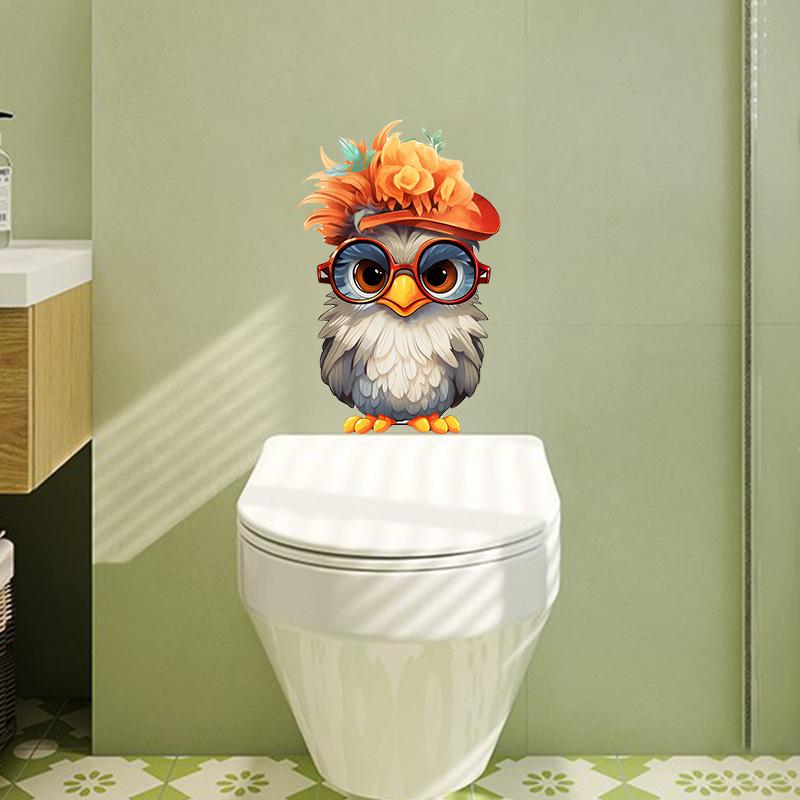 Roztomilé ptačí samolepky na zeď Kreativní dekorace do dětského pokoje na toaletu Moderní samolepky